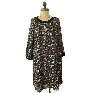 Dr2 Daniel Rainn Shift Dress Size S Lined Floral Black Multi NEW Tag B30